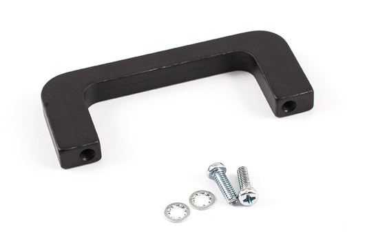 Hammond 1427C6BK Metal Handle, Square Profile, Black Anodized Aluminum, 2.75" Mounting Hole Centers, 1.50" Depth, 0.38" Width, 8-32 Thread.