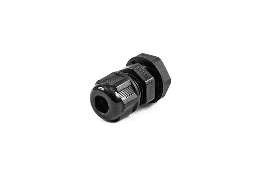 Hammond 1427NCGM12B 1427NCG Liquid-Tight Cordgrip, Black Nylon, M12x1.5 Thread, Wire Diameter 3 mm-7 mm, 12 mm Mounting Hole, IP68, Standard Length.
