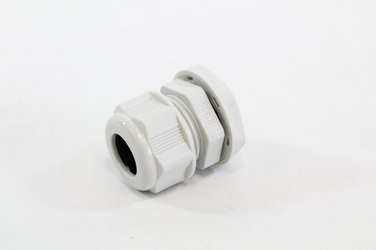 Hammond 1427NCGM16G 1427NCG Liquid-Tight Cordgrip, Gray Nylon, M16x1.5 Thread, Wire Diameter 4 mm-8 mm, 16 mm Mounting Hole, IP68, Standard Length.