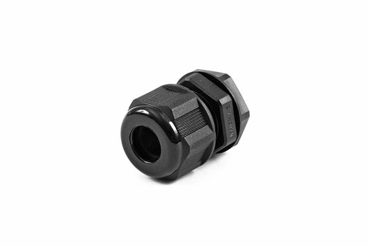 Hammond 1427NCGM16LB 1427NCG Liquid-Tight Cordgrip, Black Nylon, M16x1.5 Thread, Wire Diameter 5 mm-10 mm, 16 mm Mounting Hole, IP68, Standard Length.