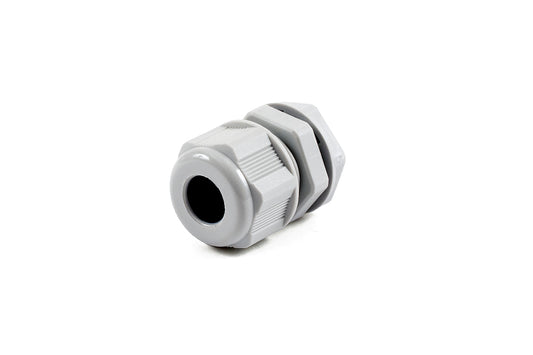 Hammond 1427NCGM16LG 1427NCG Liquid-Tight Cordgrip, Gray Nylon, M16x1.5 Thread, Wire Diameter 5 mm-10 mm, 16 mm Mounting Hole, IP68, Standard Length.