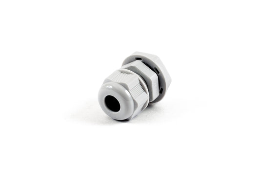 Hammond 1427NCGM20G 1427NCG Liquid-Tight Cordgrip, Gray Nylon, M20x1.5 Thread, Wire Diameter 6 mm-12 mm, 20 mm Mounting Hole, IP68, Standard Length.