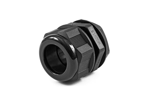 Hammond 1427NCGM32B 1427NCG Liquid-Tight Cordgrip, Black Nylon, M32x1.5 Thread, Wire Diameter 18 mm-25 mm, 32 mm Mounting Hole, IP68, Standard Length.