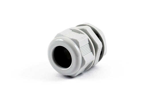 Hammond 1427NCGM32G 1427NCG Liquid-Tight Cordgrip, Gray Nylon, M32x1.5 Thread, Wire Diameter 18 mm-25 mm, 32 mm Mounting Hole, IP68, Standard Length.