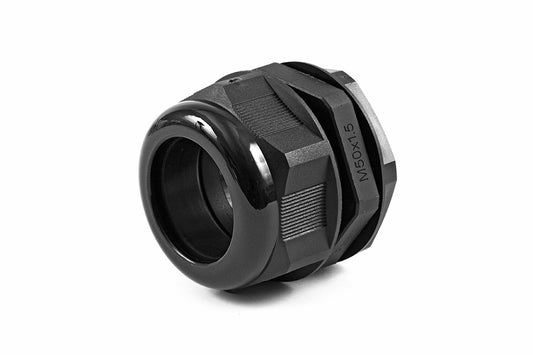 Hammond 1427NCGM50B 1427NCG Liquid-Tight Cordgrip, Black Nylon, M50x1.5 Thread, Wire Diameter 32 mm-38 mm, 50 mm Mounting Hole, IP68, Standard Length.