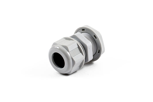 Hammond 1427NCGPG16LG 1427NCG Liquid-Tight Cordgrip, Gray Nylon, PG16 Thread, Wire Diameter 10 mm-14 mm, 23 mm Mounting Hole, IP68, Extra Long.