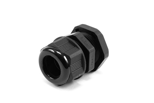 Hammond 1427NCGPG19B 1427NCG Liquid-Tight Cordgrip, Black Nylon, PG19 Thread, Wire Diameter 12 mm-15 mm, 24 mm Mounting Hole, IP68, Standard Length.