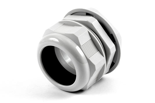 Hammond 1427NCGPG48G 1427NCG Liquid-Tight Cordgrip, Gray Nylon, PG48 Thread, Wire Diameter 37 mm-44 mm, 60 mm Mounting Hole, IP68, Standard Length.