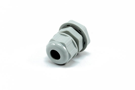 Hammond 1427NCGPG9G 1427NCG Liquid-Tight Cordgrip, Gray Nylon, PG9 Thread, Wire Diameter 4 mm-8 mm, 15 mm Mounting Hole, IP68, Standard Length.