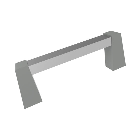 Hammond 1427SGC Metal Handle with Plastic Posts, Gray Posts/Clear Extrusion, Anodized Aluminum Bar, 4.00" Mounting Hole Centers, 1.64" Depth, 0.52" Width, M4-0.7 Thread.
