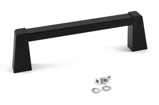 Hammond 1427TBB 1427 Series Metal Handle with Plastic Posts, Black Posts/Black Extrusion, 5.00" Mounting Centers, 1.64" Depth, 0.52" Width, M4-0.7 Thread.