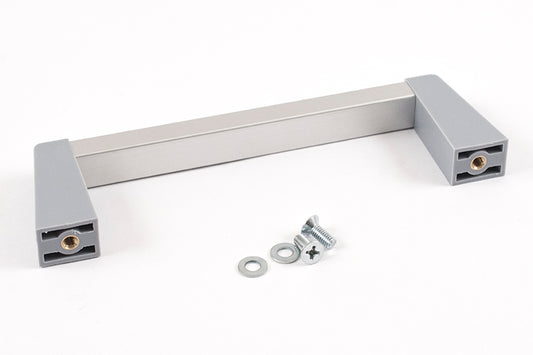 Hammond 1427TGC 1427 Series Metal Handle with Plastic Posts, Grey Posts/Clear Extrusion, 5.00" Mounting Centers, 1.64" Depth, 0.52" Width, M4-0.7 Thread.
