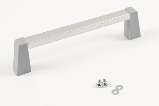 Hammond 1427WGC 1427 Series Metal Handle with Plastic Posts, Grey Posts/Clear Extrusion, 6.00" Mounting Centers, 1.64" Depth, 0.52" Width, M4-0.7 Thread.
