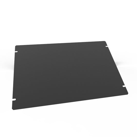 Hammond 1431-22BK3 1441 Series Steel Bottom Panel, 12.00" x 8.00", Satin Black Powder Coat, For 1441-22/1441-24 Chassis.
