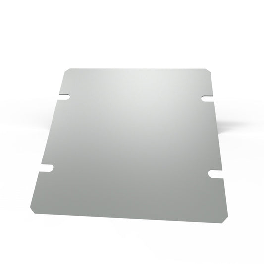 Hammond 1431-6 1441 Series Steel Bottom Panel, 4.00" x 4.00", ASA 61 Gray Powder Coat, For 1441-6 Chassis.