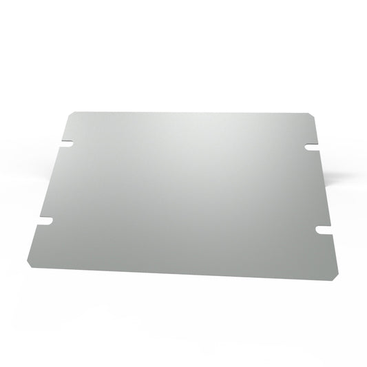Hammond 1431-8 1441 Series Steel Bottom Panel, 6.00" x 4.00", ASA 61 Gray Powder Coat, For 1441-8 Chassis.
