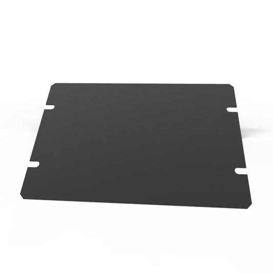 Hammond 1431-8BK3 1441 Series Steel Bottom Panel, 6.00" x 4.00", Satin Black Powder Coat, For 1441-8 Chassis.