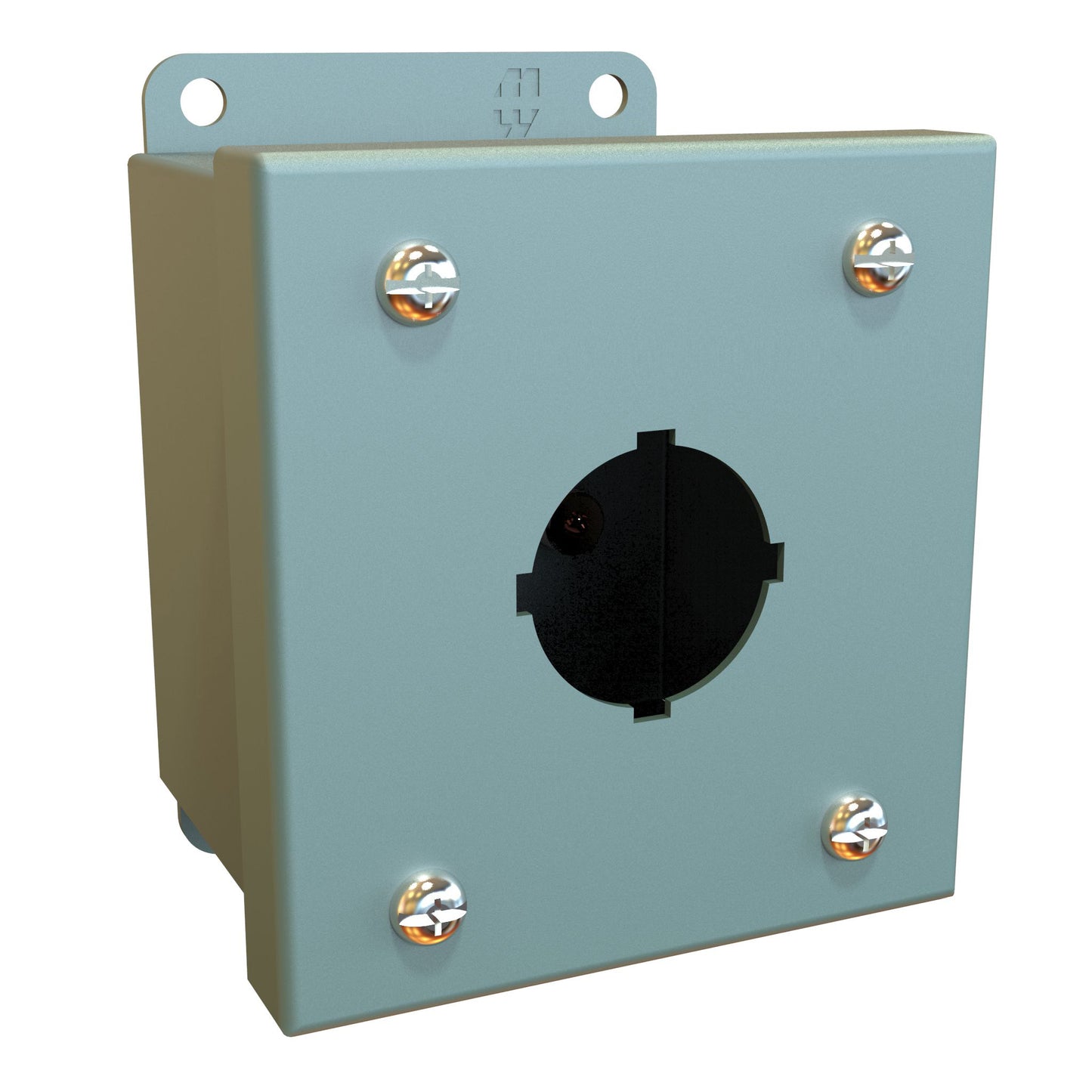 Hammond 1435A Pushbutton Enclosure - 1 PB x 30.5mm - Steel/Gray (3.5" x 3.25" x 2.75")