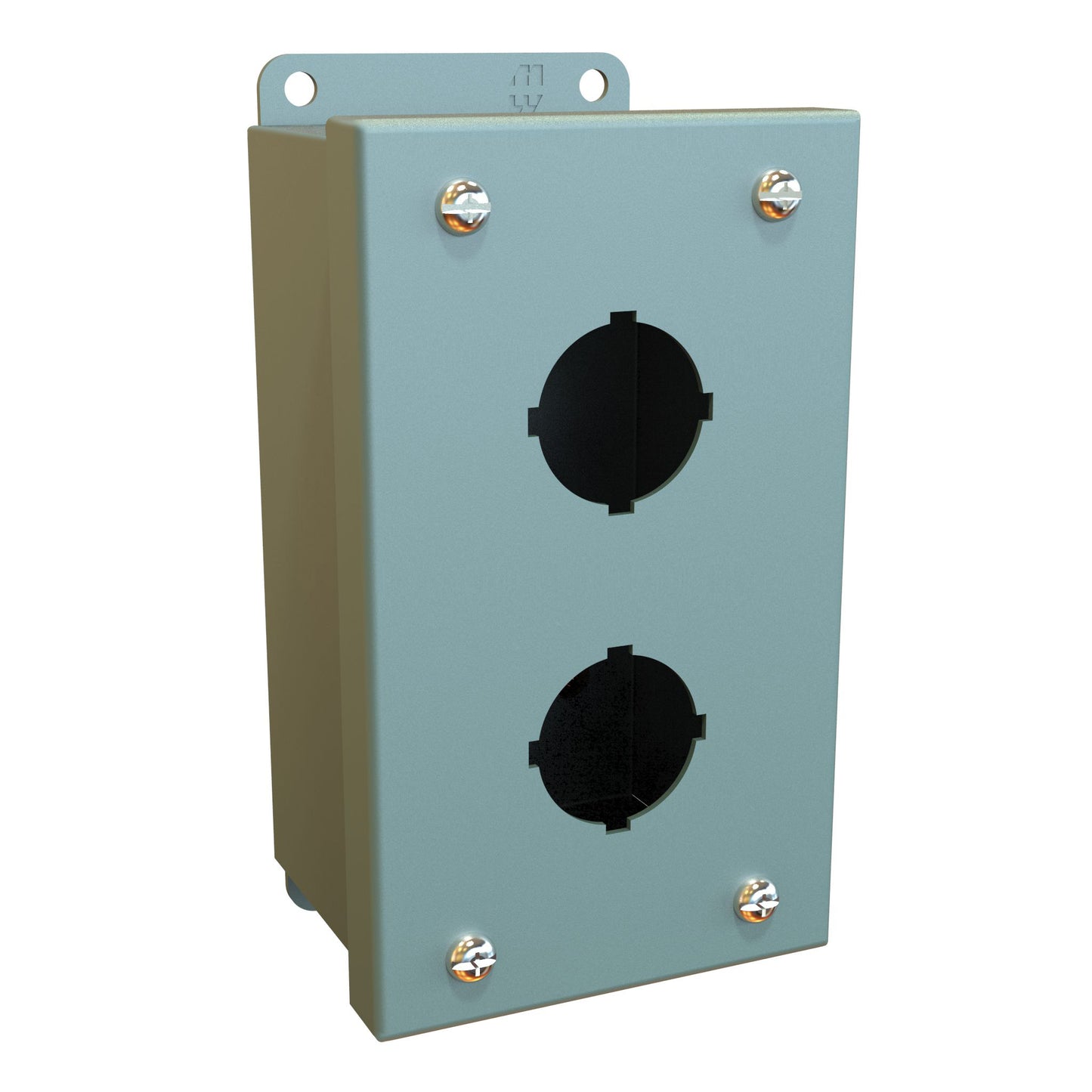 Hammond 1435B Pushbutton Enclosure - 2 PB x 30.5mm - Steel/Gray (5.75" x 3.25" x 2.75")