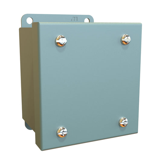 Hammond 1436A N12 Junction Box, Lift-Off Cover with Screws - 3.5" x 3.2" x 2.7" - Steel/Gray
