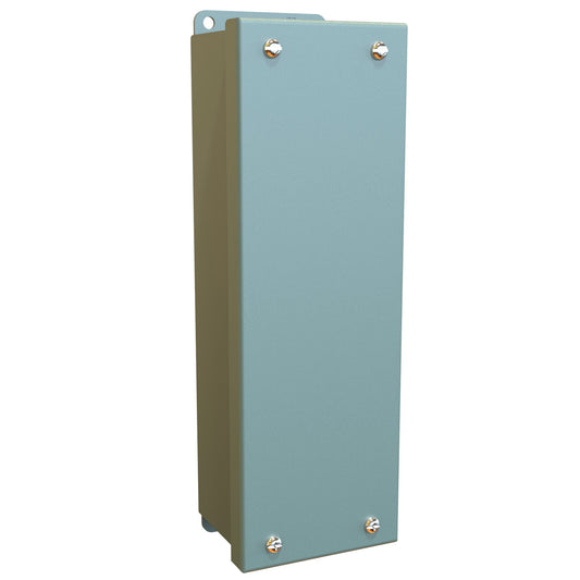 Hammond 1436D N12 Junction Box, Lift-Off Cover with Screws - 10.2" x 3.2" x 2.7" - Steel/Gray