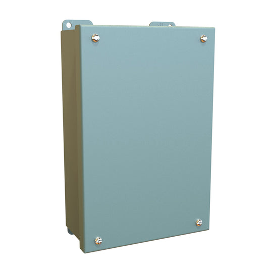 Hammond 1436H N12 Junction Box, Lift-Off Cover with Screws - 9.5" x 6.2" x 3.00" - Steel/Gray