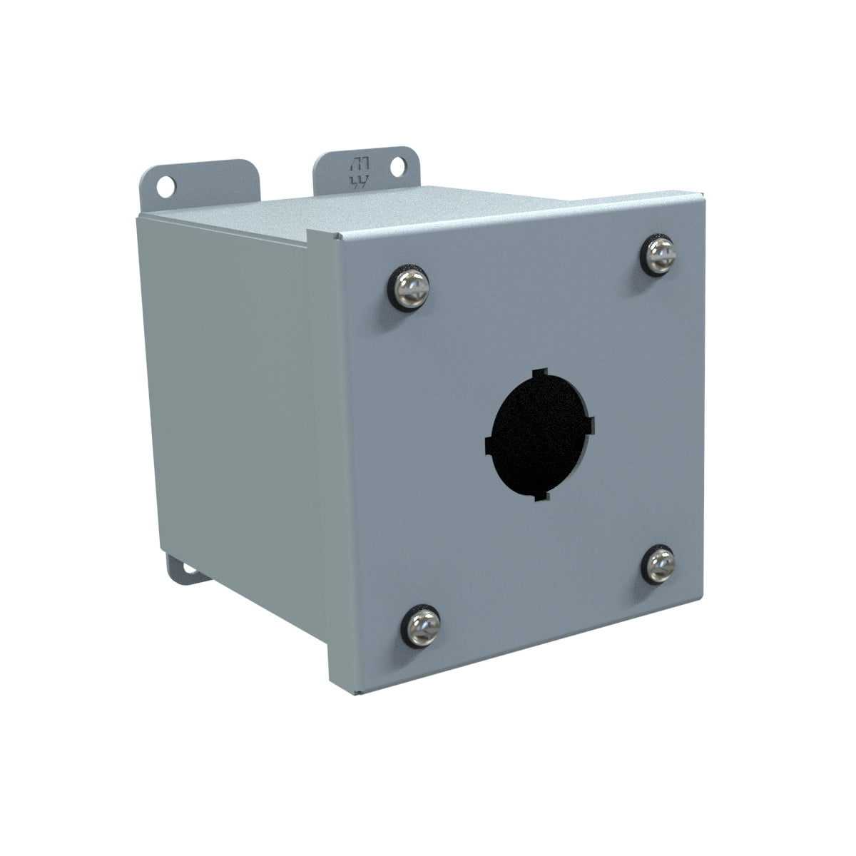 Hammond 1437A Pushbutton Enclosure - Extra Deep - 1 PB x 30.5mm - Steel/Gray