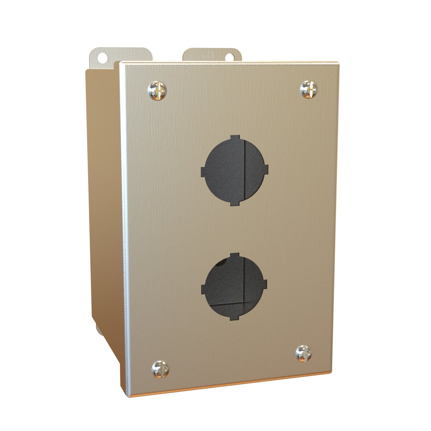 Hammond 1437S16B Pushbutton Enclosure - Extra Deep - 2 PB x 30.5mm - 316 Stainless Steel
