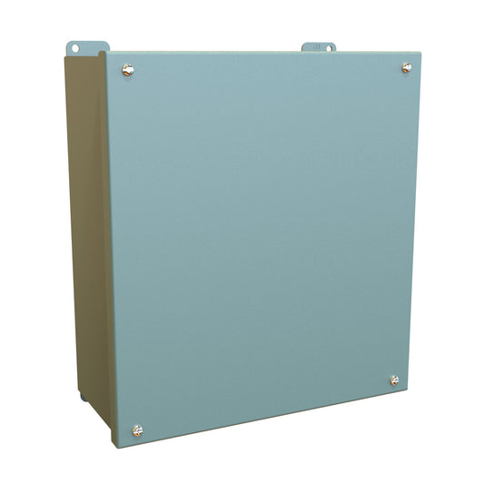 Hammond 1438S N12 Junction Box, Lift-Off Cover with Screws - Extra Deep - 11.75" x 10.75" x 4.75" - Steel/Gray