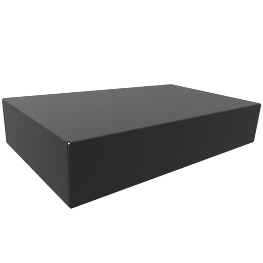 Hammond 1441-16BK3 1441 Series Steel Chassis, 20 Gauge, 10.00" x 6.00" x 2.00", Satin Black Powder Coat.