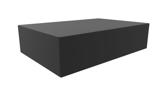 Hammond 1441-24BK3 1441 Series Steel Chassis, 20 Gauge, 12.00" x 8.00" x 3.00", Satin Black Powder Coat.