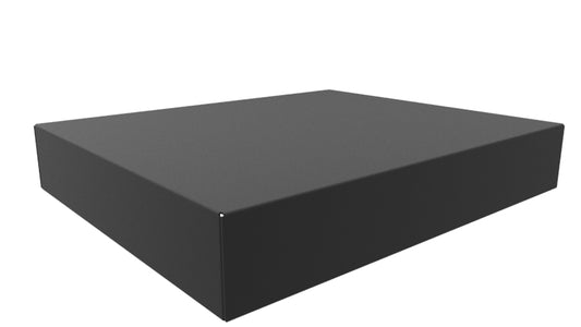 Hammond 1441-29BK3 1441 Series Steel Chassis, 20 Gauge, 12.00" x 10.00" x 2.00", Satin Black Powder Coat.