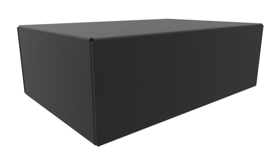 Hammond 1441-8BK3 1441 Series Steel Chassis, 20 Gauge, 6.00" x 4.00" x 2.00", Satin Black Powder Coat.