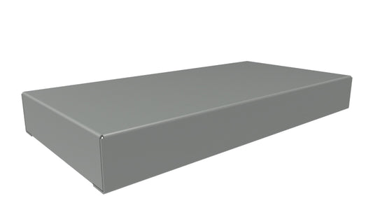 Hammond 1441-9 1441 Series Steel Chassis, 20 Gauge, 8.00" x 4.00" x 1.00", ASA 61 Gray Powder Coat.