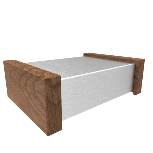 Hammond 1444-12CWW Aluminum Chassis with Wood Sides 7" x 5" x 2"