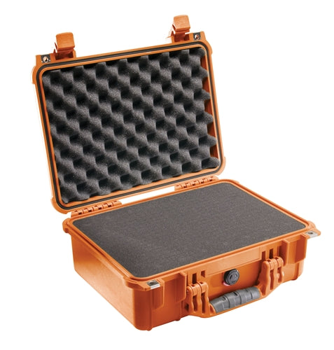 Pelican 1450 Protector Case with Foam, Orange (ID 14.66" x 10.24" x 6.12") Mfr# 1450-000-150