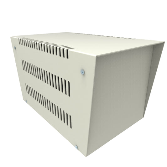 Hammond 1453C 1453 Series Heavy Duty Steel Instrument Enclosure, Vented Top, 7.00" x 7.00" x 11.00", Beige Powder Coat.