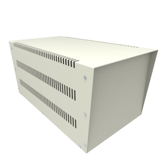 Hammond 1453K 1453 Series Heavy Duty Steel Instrument Enclosure, Vented Top, 10.00" x 9.00" x 18.00", Beige Powder Coat.