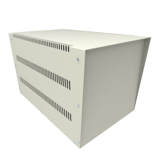 Hammond 1453N 1453 Series Heavy Duty Steel Instrument Enclosure, Vented Top, 12.00" x 12.00" x 19.00", Beige Powder Coat.