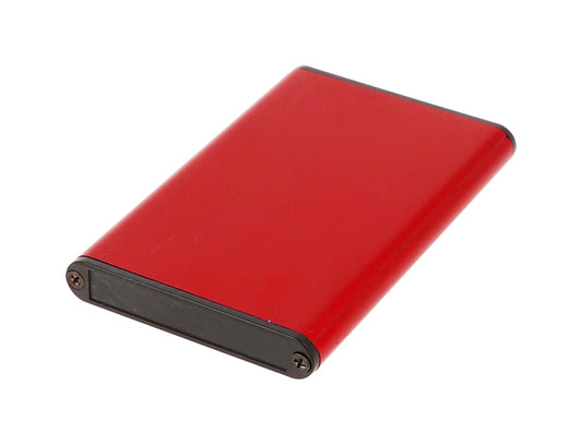 Hammond 1455A1002RD 1455 Series Extruded Aluminum Enclosure, Plastic End Panels, Without Sliding Plate, 100 mm x 70 mm x 12 mm, Red Anodized.