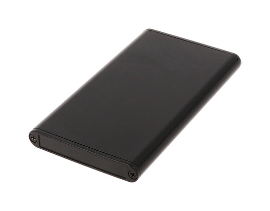 Hammond 1455A1202BK Extruded Aluminum Enclosure, Black with Plastic End Panels 4.72" x 2.76" x 0.47"