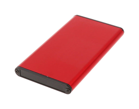 Hammond 1455A1202RD 1455 Series Extruded Aluminum Enclosure, Plastic End Panels, Without Sliding Plate, 120 mm x 70 mm x 12 mm, Red Anodized.