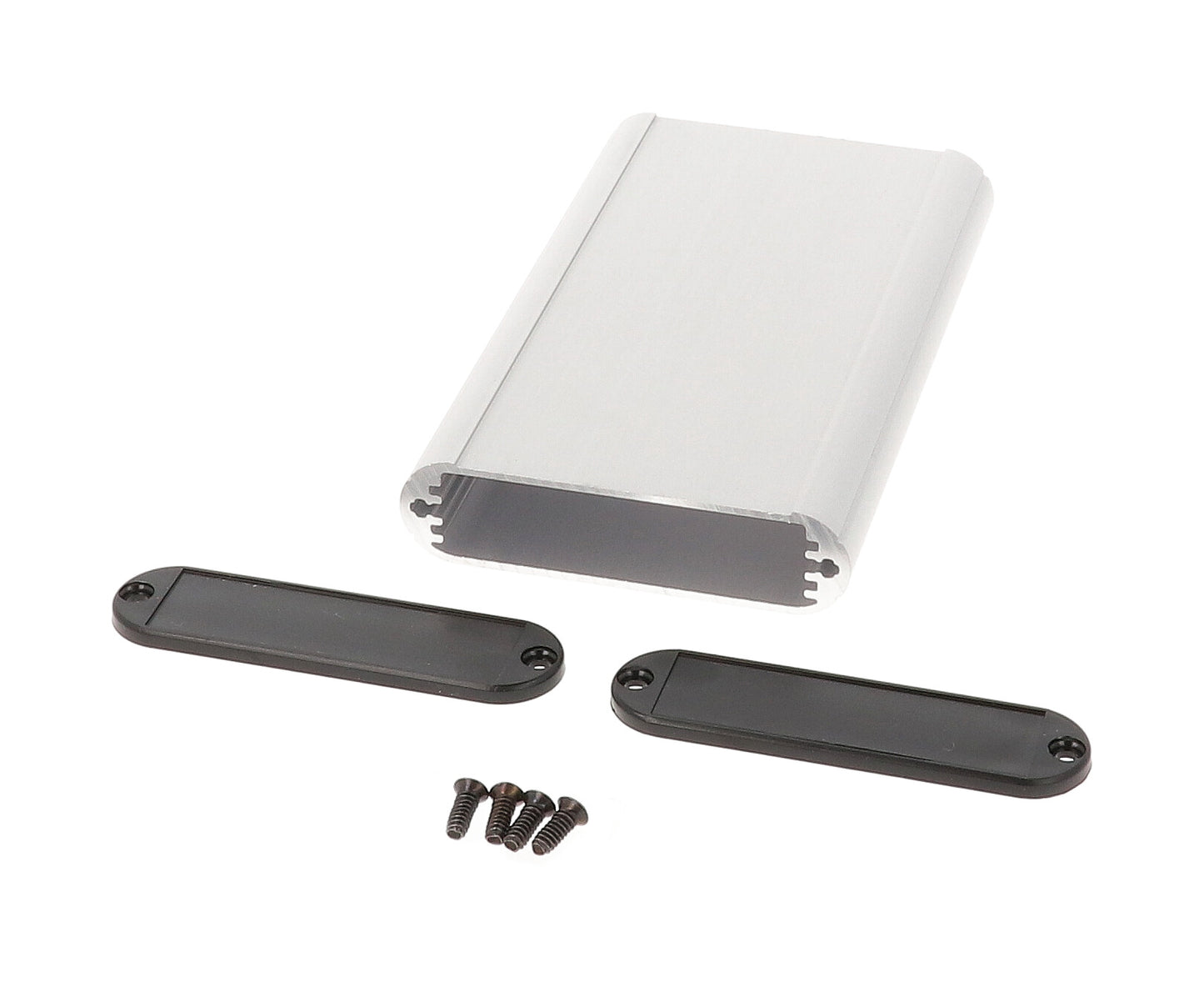 Hammond 1455B1202 Extruded Aluminum Enclosure with Plastic End Panels 4.72" x 2.83" x 0.75"