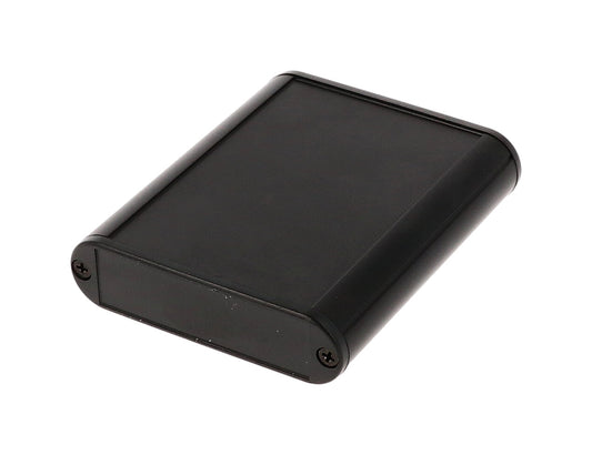 Hammond 1455B802BK Extruded Aluminum Enclosure with Plastic End Panels 3.15" x 2.83" x 0.75"