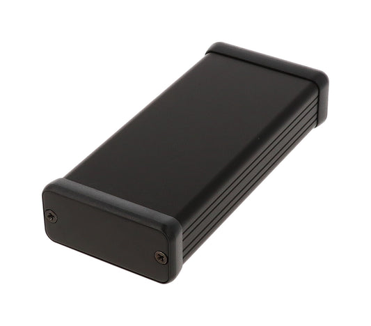 Hammond 1455C1201BK Extruded Aluminum Enclosure, Black with Plastic End Panels 3.15" x 2.83" x 0.75"