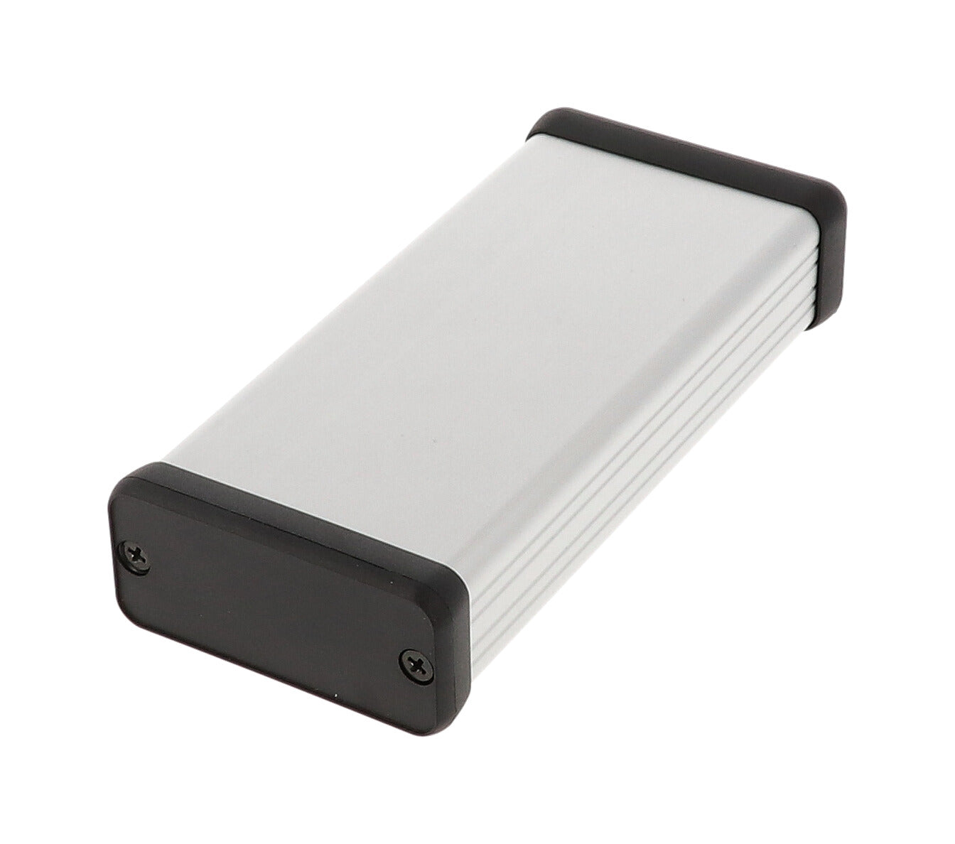 Hammond 1455C1202 Extruded Aluminum Enclosure with Plastic End Panels 4.72" x 2.13" x 0.91"