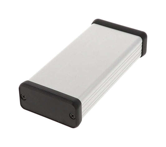 Hammond 1455C1202 Extruded Aluminum Enclosure with Plastic End Panels 4.72" x 2.13" x 0.91"
