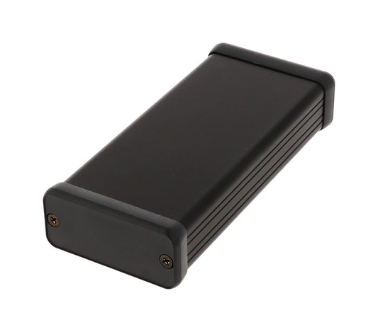 Hammond 1455C1202BK Extruded Aluminum Enclosure, Black with Plastic End Panels 4.72" x 2.13" x 0.91"