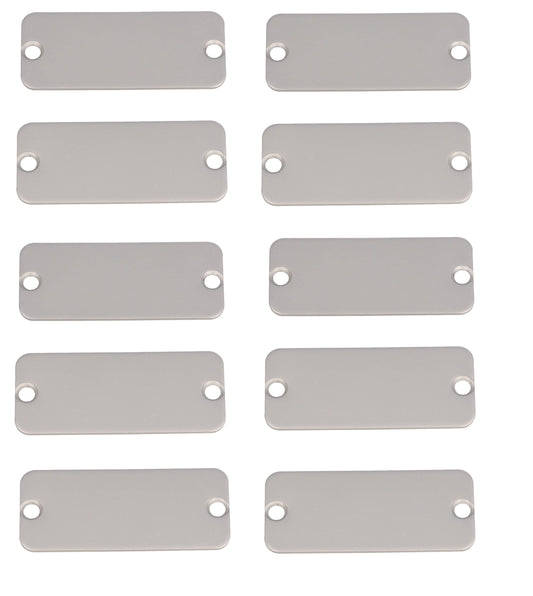 Hammond 1455CAL-10 1455 Series Replacement Aluminum End Panels, Clear Anodized, 10-Pack, For 1455C Enclosures.