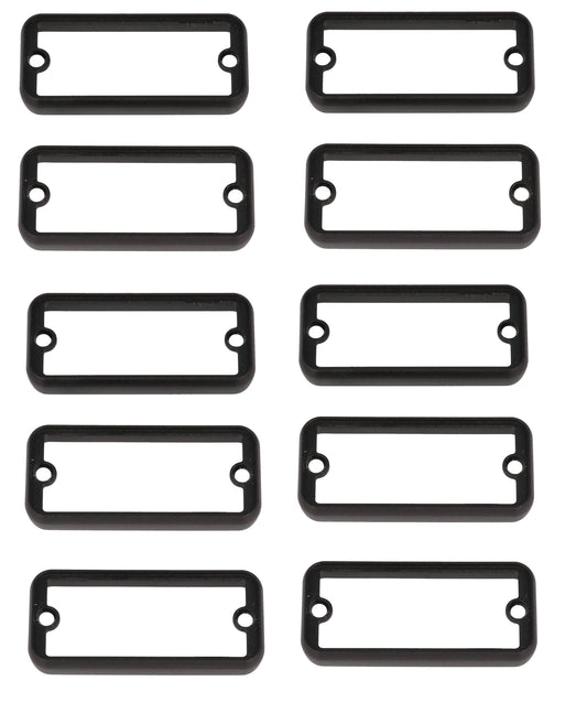 Hammond 1455CBBK-10 1455 Series Open Plastic Bezel, Black, 10-Pack, For 1455CB Metal End Plate Enclosures.